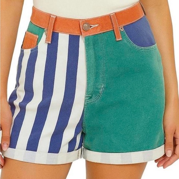 Urban Outfitters BDG Mom High-Rise Denim Short – Colorblock | W26 - Picture 1 of 11